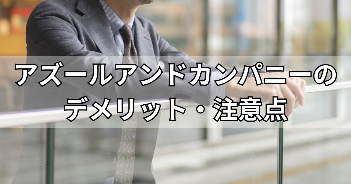 アズールアンドカンパニーのデメリット・注意点