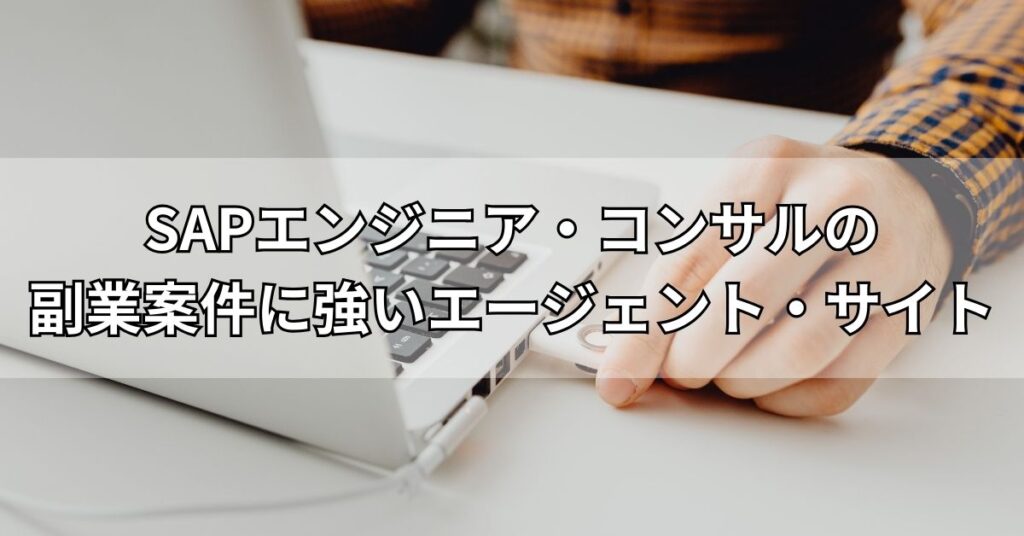 SAPエンジニア・コンサルの副業案件に強いエージェント・サイト