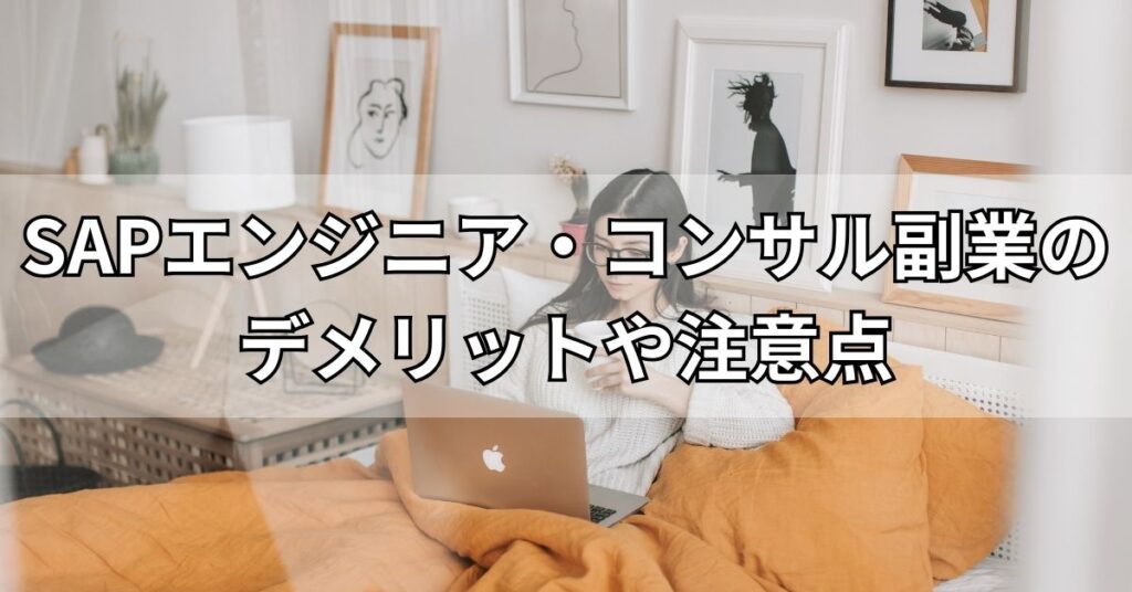 SAPエンジニア・コンサル副業のデメリットや注意点