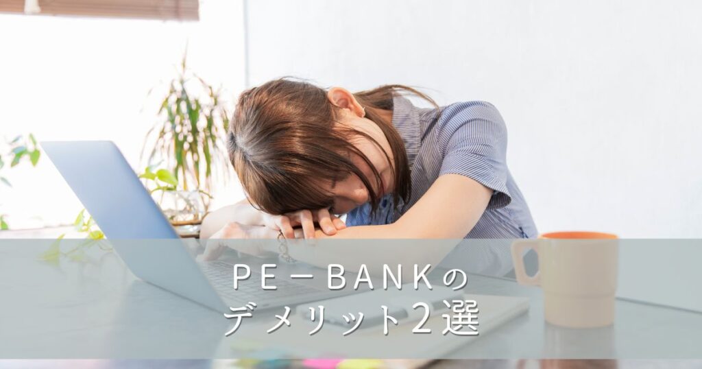PE－BANK（ピーイーバンク）のデメリット2選