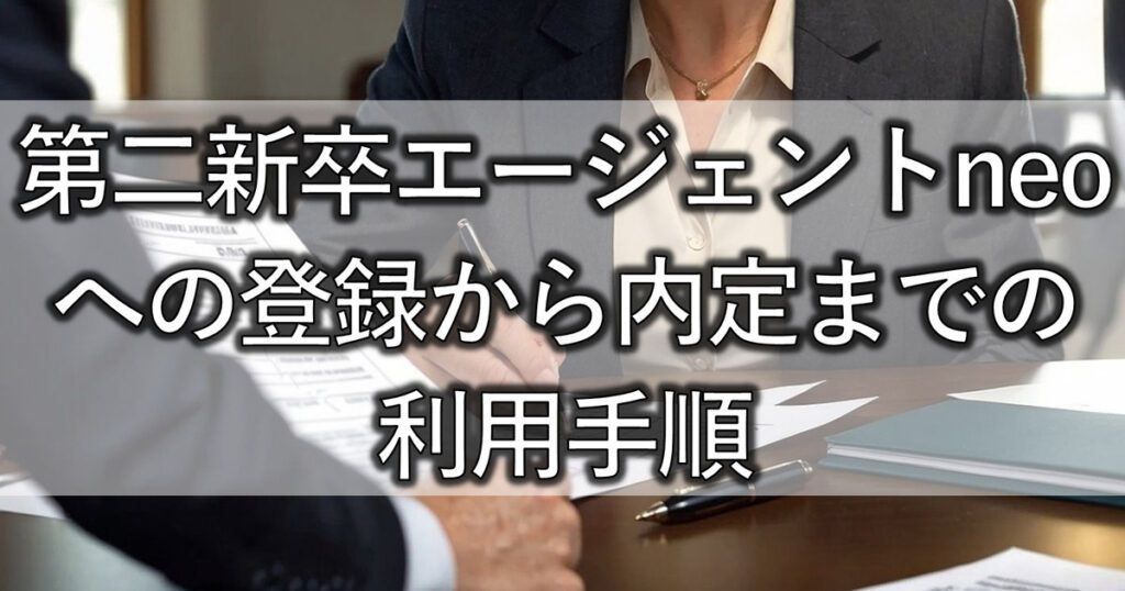 第二新卒エージェントneoへの登録から内定までの利用手順