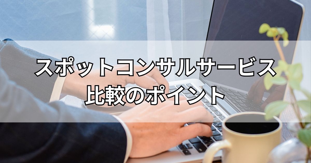 スポットコンサルサービス比較のポイント