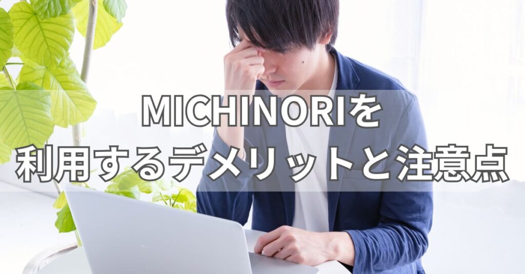 MICHINORIを利用するデメリットと注意点