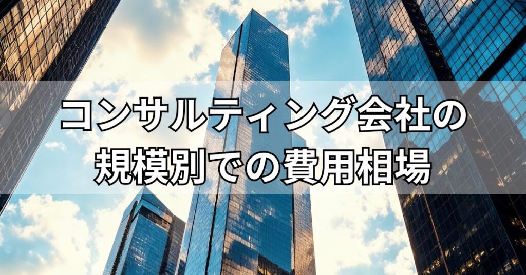 コンサルティング会社の規模別での費用相場