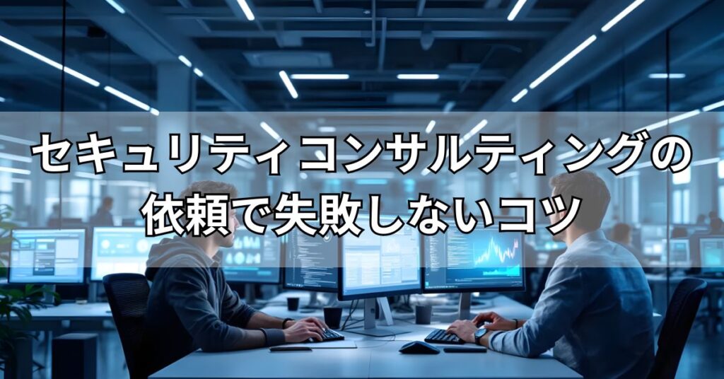 セキュリティコンサルティングの依頼で失敗しないコツ