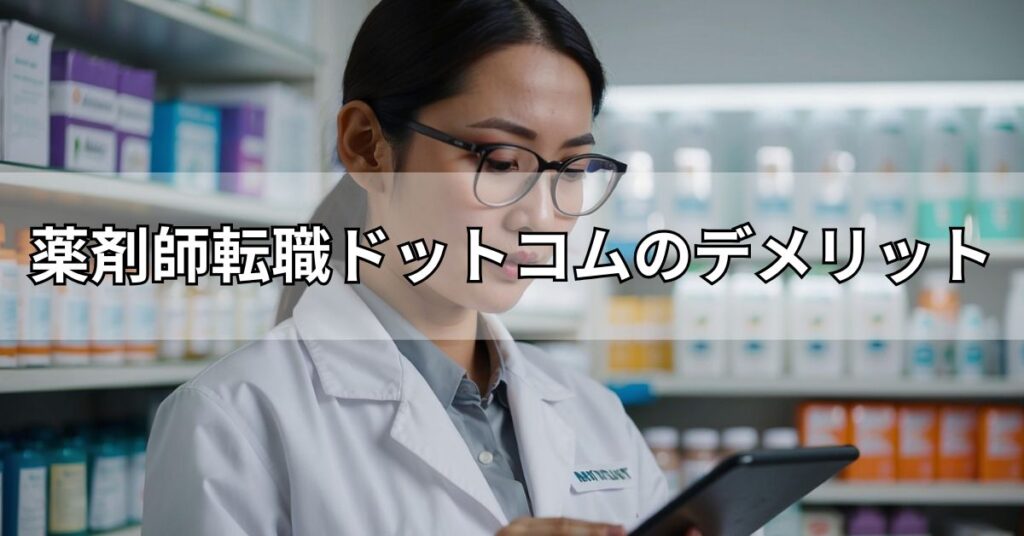 薬剤師転職ドットコムのデメリット