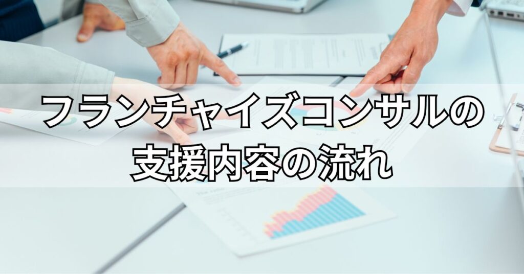 フランチャイズコンサルの支援内容の流れ