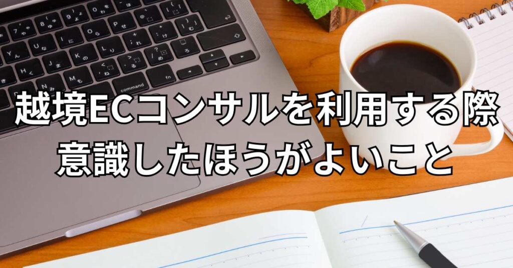 越境ECコンサルを利用する際に意識したほうがよいこと