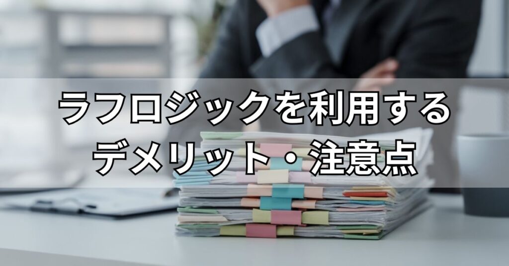 ラフロジックを利用するデメリット・注意点