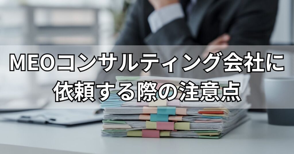 MEOコンサルティング会社に依頼する際の注意点